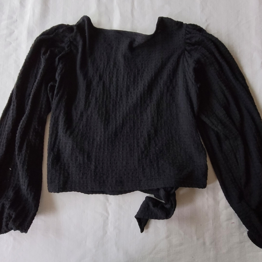Glo Fashion Black Textured Top Size XL - Picture 14 of 14